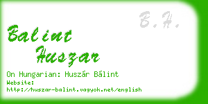 balint huszar business card
